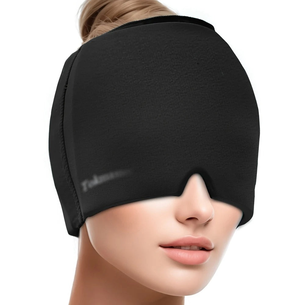 MigraRelief™ – Máscara de gel terapéutica para migraña y estrés